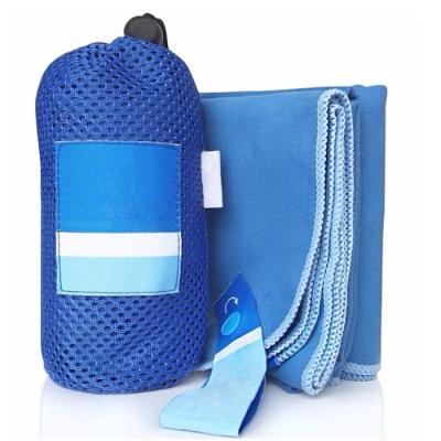 Esportes feitos sob encomenda por atacado Mesh Bag Gym Towel da camurça de Microfiber