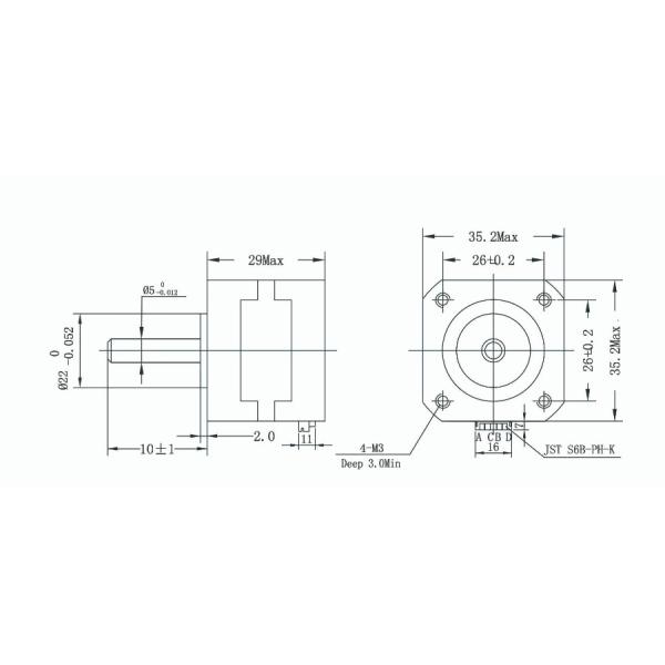 Nema 13 4.2OHMS Stepper мотора высокого вращающего момента 35BYGX200A мини гибридный