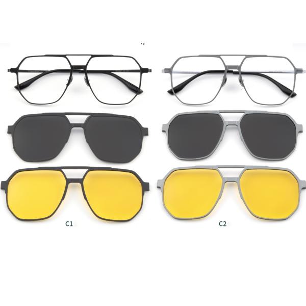 Высококачественный чистый титановый алюминиевый магнитный зажим на очках