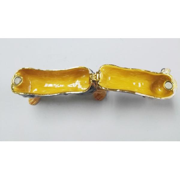 China manufacture animal jewelry boxes cute labrador dog metal alloy trinket jewelry box