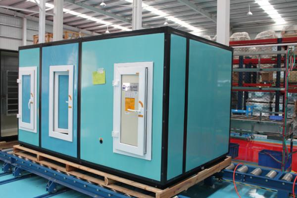 50 mm PU Insulation Double Skin Modular Fresh Air Handling Unit With Heat Recovery Wheel