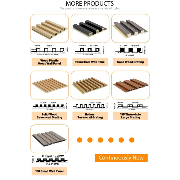 Hardwearing Outdoor PVC WPC Cladding Siding Panel Scratch Resistance Ventilated Grating Board Waterproof Office Free Samples