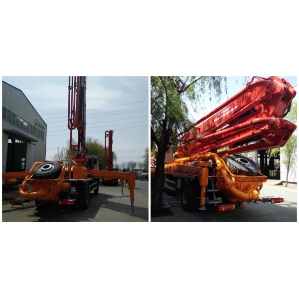 Le camion de pompe concrète de l'euro 2 de refroidissement à l'air avec 32MPa a évalué la pression d'utilisation