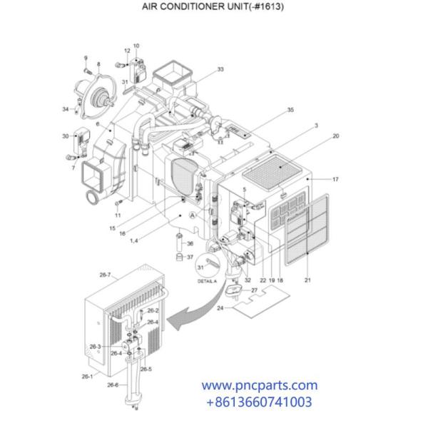 Assy 11N690220 кондиционера блока R210-7 Hyundai жулика воздуха 11N6-90220