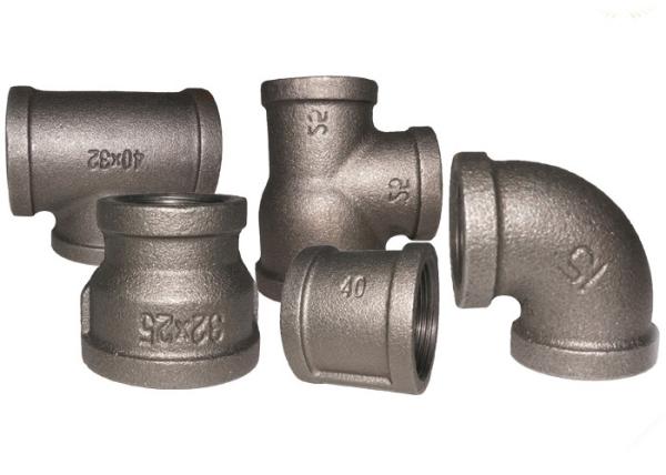 Durable Black Metal Pipe Fittings , Socket Weld Pipe Fittings ISO7/1 Thread