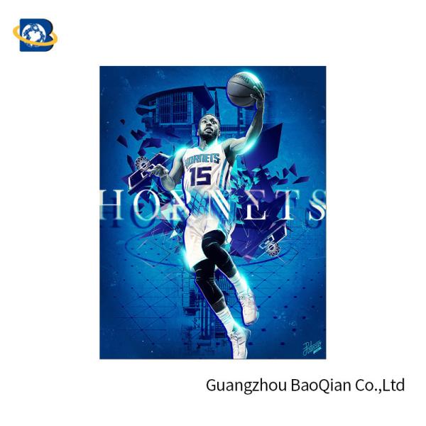 Impressão Lenticular colorida do cartaz 3D para NBA que anuncia 50 * 71cm