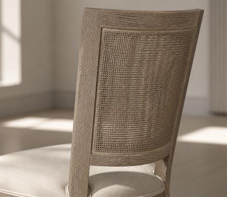 CANE BACK UPHOLSTERED DINING CHAIR CYC-024
