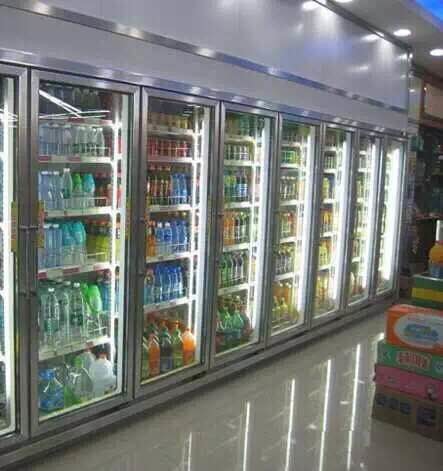 400L Commercial Beverage  Cooler / Drink Refrigerator Glass Door Single