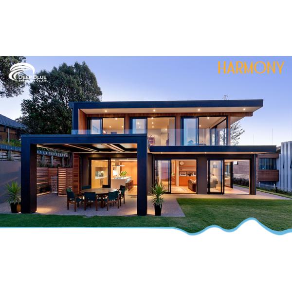 El capítulo de acero ligero estándar de EU/USA/NZ/Australia prefabricó casas, con los hogares grandes de la ventana