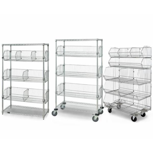 Floor Type Commercial Wire Shelving , Hotel Counter Top And Food Prepare Stainless Steel Work Tables