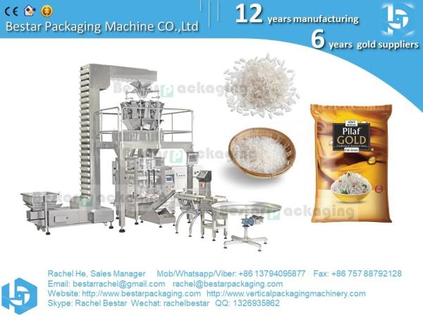 How to pack rice for 5kgs plastic bag