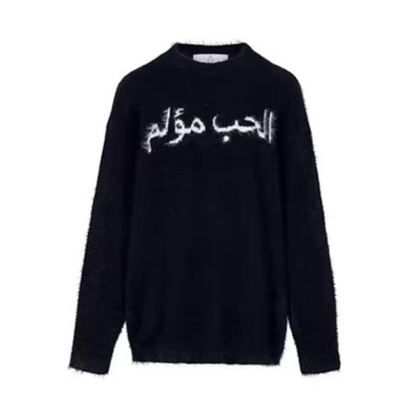 Free Knitwear Sweater Men Pullover Closure for Warmth and Durability Free Shipping New American Letter Design Sweater