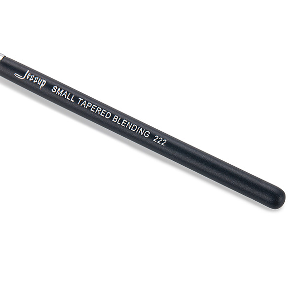 Jessup 1pc Individual Makeup Brushes Black / Silver Small Tapered Blending Brush Factory China S091-222