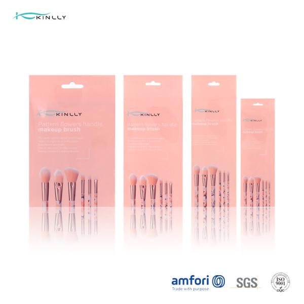 Небольшой пластиковый макияж 6pcs чистит щеткой с коробкой упаковки PVC