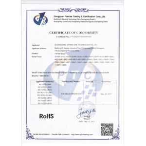 String One Technology Co.,Ltd. Certifications