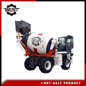 トラックミキサのトラックに荷を積んでいる小さい自己は販売のための2立方メートルのトラックミキサのトラックの寸法を測ります