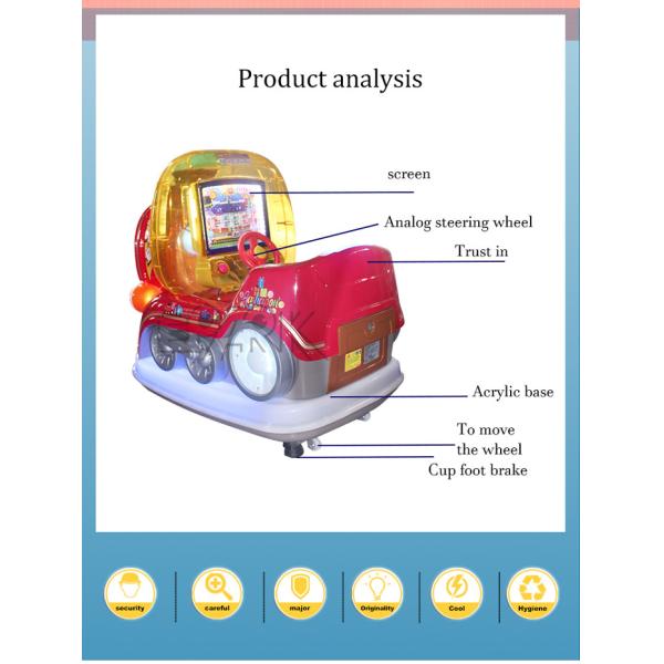 Plastic Swing Racing Video Car Kiddy Ride Machine Coin Operated