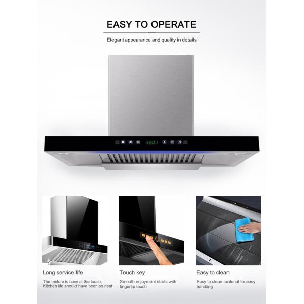 Touch Switch Kitchen Electric Modern Stylish Extractor T Shape Cooker Hood Range Hoods