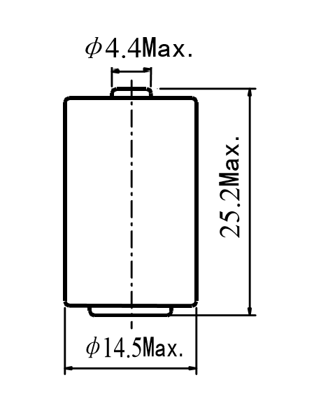 батарея Er14250 хлорида Thionyl лития 3.6v 1/2aa 1200mah