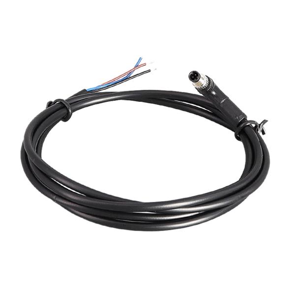 Tinned Pig Tail Electric Waterproof Cable Assemblies 4 Pin Male To Female M5