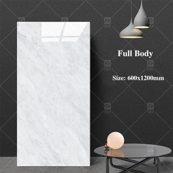 Moderna grande vidrado porcelana azulejos cinza mármore para o interior parede quadrada forma