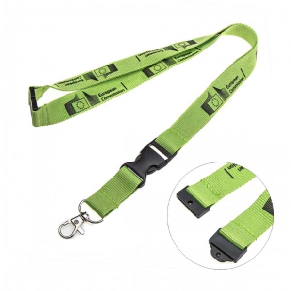 Personalized Breakaway Flat Polyester Lanyard Plastic Woven Pantone Color