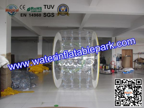 Custom Logo  Inflatable Roller Ball  0.8mm TPU 2.7m x 2mD For Pool