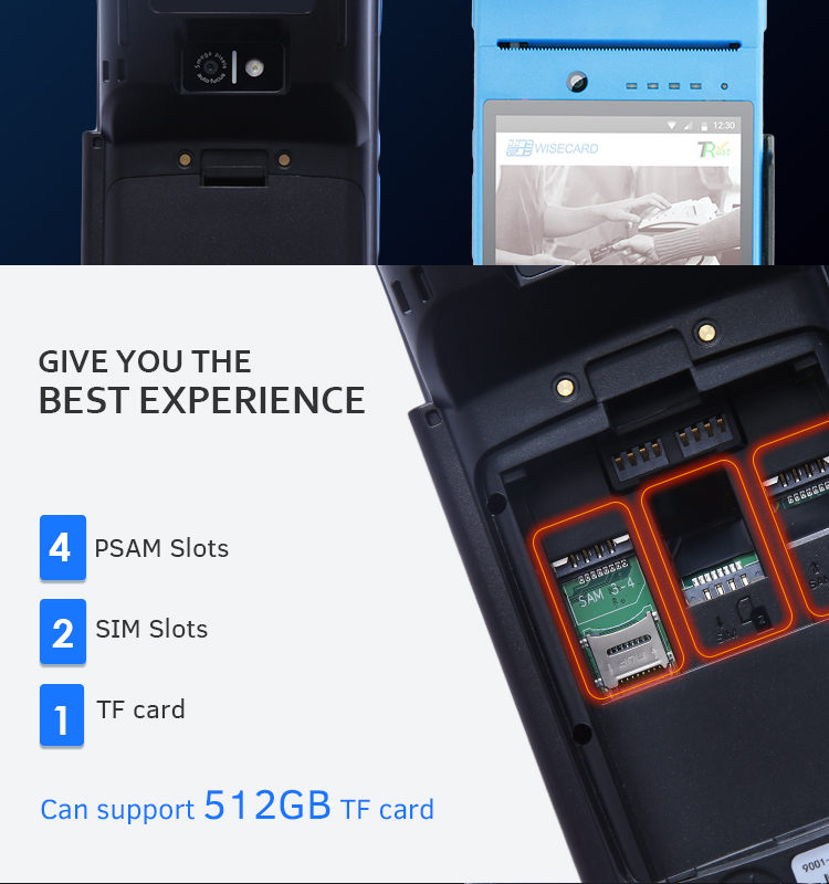 Дисплей клиента PTS PCI системы 2GB LPDDR3 Pos андроида PBOC Handheld