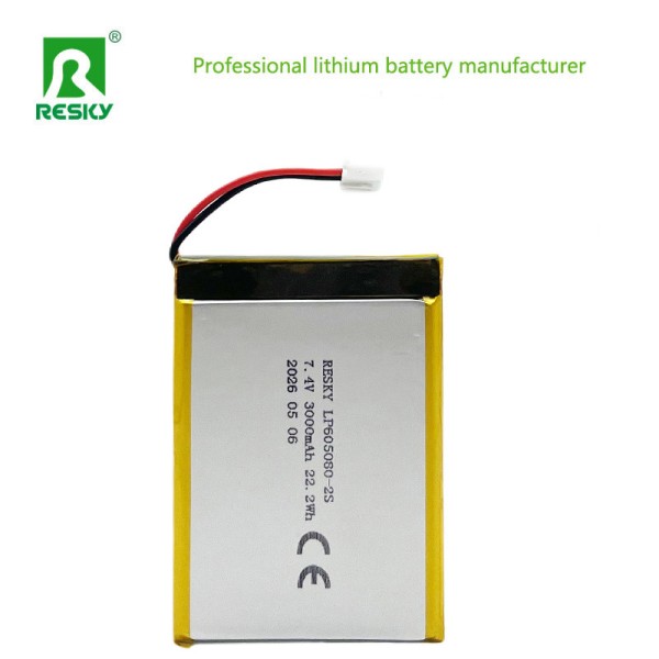 7.4V 3000mAh Lithium Ion Battery Pack with 500 Cycles Life for Portable Printers