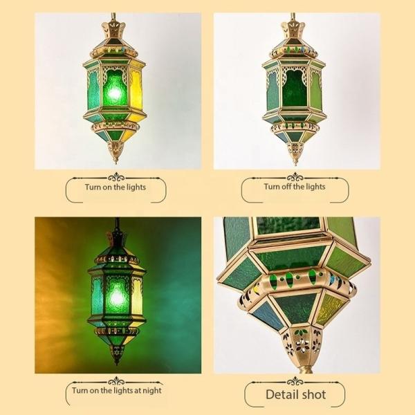 Exotic Middle Antique Copper Chandelier Copper Lantern Pendant Light