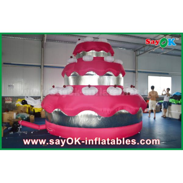 Партия торта красных выдвиженческих изготовленных на заказ раздувных продуктов гигантские/украшение дня рождения
