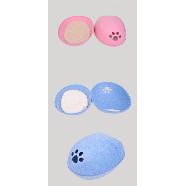 Perro desmontable lindo respirable respetuoso del medio ambiente Cat Cave Bed de la forma del huevo para las fuentes del animal doméstico