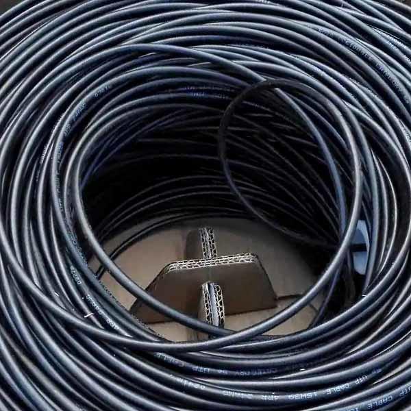Outdoor PE UTP CAT6 Cable High Speed Lan Cable Black 23AWG Solid Copper 1000FT