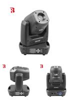 8000K DMX512 Moving Head 100W LED Spot Beam Light para teatro e estúdio