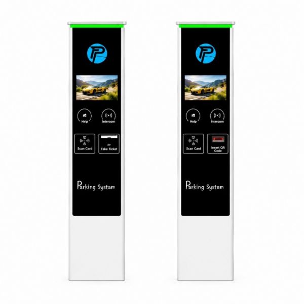 LCD Parking Ticket Dispenser Customized With RFID Reader / QR Intercom
