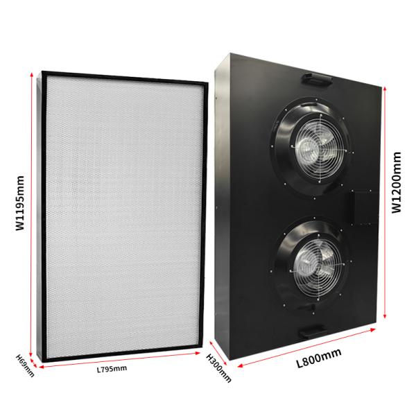 Специальный фильтр HEPA FFU для уменьшения воздуха Черная холодная пластина краски FFU фильтры для чистой комнаты