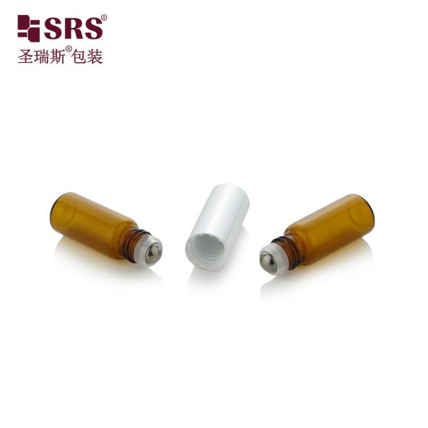 SGB2-5+5ML Dual Side Tube Perfume Oi Glass Roller Bottle With Stainless Steel Ball