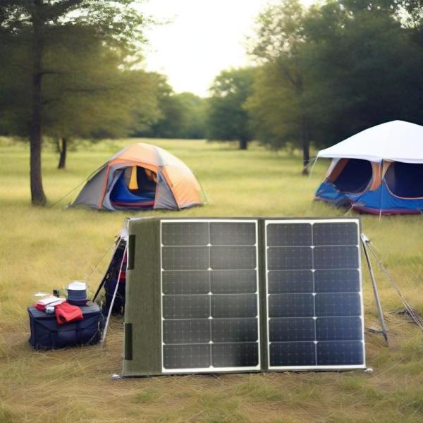 High Polymer Solar PV Panel 100W Foldable 2 Fold Waterproof for Outdoor Power Supply
