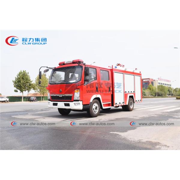 LHD RHD Double Row Dongfeng Fire Fighting Truck With 3500L Water Tanker