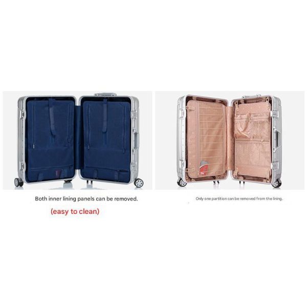 801 All-Aluminum Magnesium Alloy Suitcase with TSA Customs Lock and Scratch-Resistant Finish