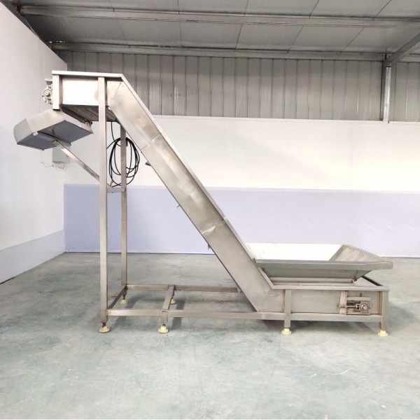 Electric Stainless Steel Potato Chips Bucket Chain Inclined Z Shape Lift Conveyor