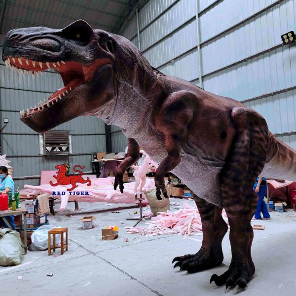 Grande realista T rex realista adultos traje trex pernas escondidas dinosauro traje comprimento 8m