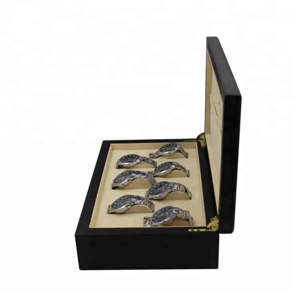 Custom Wooden Wrist  Watch Packing Box With 7 Slots , Wrist Watch Box
