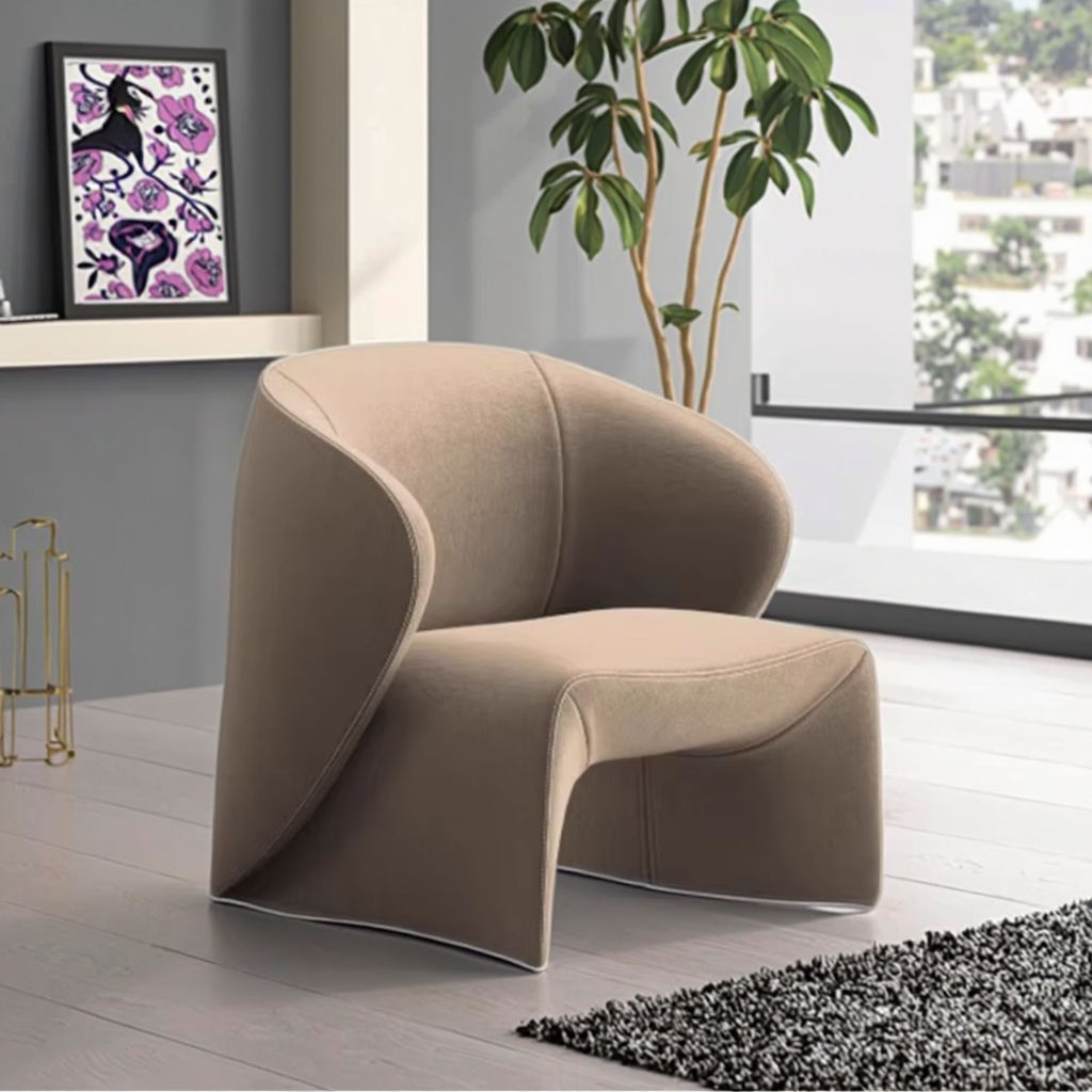 High-End Modern Single Leisure Chair Comfortable Living Room Lounge Accent Chair Casual Armchair Chair for Hotel Apartment