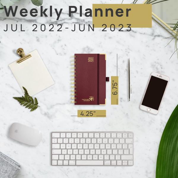 Hardcover 4.33'' X 6.69'' Weekly Academic Planner Vertical Inner Page