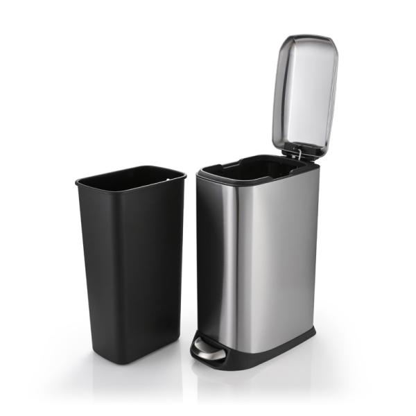 20L rectangular stainless steel trash can。 can be used in kitchen, office, living room and other scenes