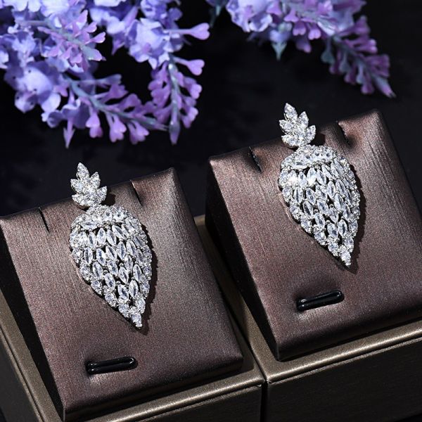 Dubai Jewelry Set Jewelry 4 Pieces Set Euro-america the Middle East Fashion Plating Plating 3A Zircon Bridal Wedding Opp Bag