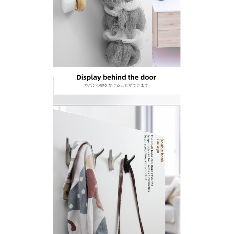 Nordic Modern Simple Cute Brass Robe Hook Multifunctional Metal Wall Hanging for Bedroom Bathroom & Kitchen