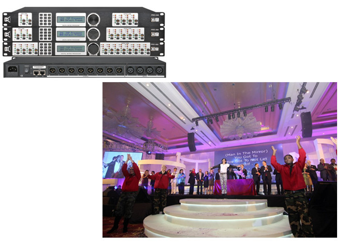 Night Club Power Center Control Audio Video Processor 4 In 8 Out Mixer