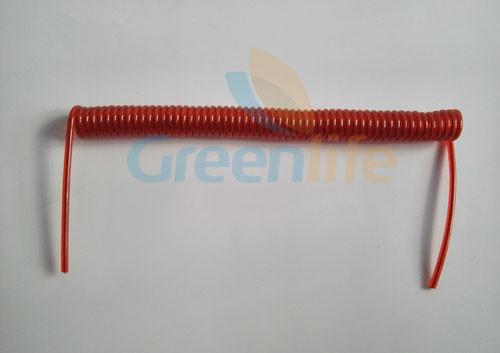 China Manufacturer Transparent Red 4mmPlastic Coating w/1.5mm dia Wire Core Tool Bungee Coil Leash